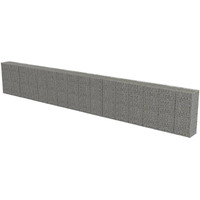 vidaXL Gabion Wall with Covers Galvanized Steel 354"x19.7"x59"