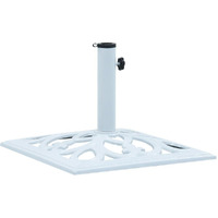 vidaXL Umbrella Base White 26.5 lbs 19.3" Cast Iron