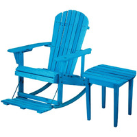 WUnlimited SW2007SB-R1ET1 Adirondack Rocking Bistro Set, Sky Blue