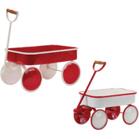 Melrose International Metal Wagon Dcor (Set of 2)