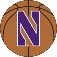 Fanmats Northwestern Wildcats Basketball-Shaped Mat