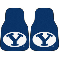 Fanmats Brigham Young University 2-pc Carpet Car Mat Set/17&quotx27"