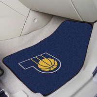 FANMATS Sports Team Logo National Basketball Association Indiana Pacers 2 - Piece Carpeted Car Mats 18"x27"