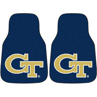 Fanmats Georgia Tech 2-pc Carpet Car Mat Set/17"x27"