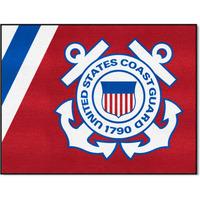 FANMATS 9552 U.S. Coast Guard All-Star Mat | Red | 33.75&quotx42.5" | U.S. Coast Guard Official Logo