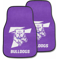 FANMATS 5416 Truman State Bulldogs Front 2-Piece Team Logo Carpet Car Mat Set, Front Row Automotive Floor Mats, Non-Slip Backing, Team Colors