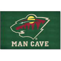 FANMATS 14443 Minnesota Wild Man Cave UltiMat Rug - 5ft. x 8ft. | Sports Fan Area Rug, Home Decor Rug and Tailgating Mat