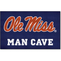 FANMATS 14675 Ole Miss Rebels Man Cave UltiMat Rug - 5ft. x 8ft. | Sports Fan Area Rug, Home Decor Rug and Tailgating Mat - Navy