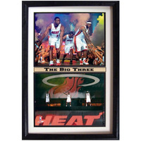 Encore NBA Miami Heat 12x18 Double Frame The Big Three Print