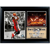 Encore Select 127-10 NBA Miami Heat Framed Dwayne Wade Photo and Dolphin Stadium Print, 12-Inch by 18-Inch