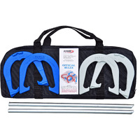 St Pierre Sports Eagle Tournament Horseshoe Outfit in Nylon Bag, Blue/Gray