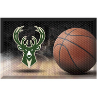 FANMATS 19094 Milwaukee Bucks Rubber Scraper Door Mat