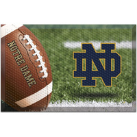 FANMATS 22270 Notre Dame Fighting Irish Rubber Scraper Door Mat - ND Primary Logo