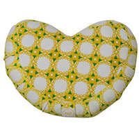 Maji Sports Halfmoon Zafu Cotton Yoga Meditation Pillow (Yellow Green Tile)