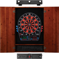 Viper Orion Electronic Dartboard, Metropolitan Cinnamon Cabinet, Laser Throw Line & Shadow Buster Dartboard Light Bundle