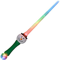 blinkee Frosty's Multicolor LED Snowman Saber: Retractable Light-Up Sword with Projecting Crystal Ball