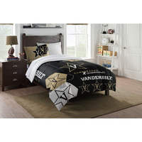 Northwest The Company NCAA Vanderbilt Commodores Comforter and Sham Set, Twin, Hexagon