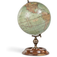 Weber Costello 1921 Classic Stand Globe by Authentic Models - Home Office World Globe with Stand - Spinning Globe Featuring Legendary Cartographers - Desktop Globes for Adults