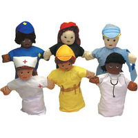 Children's Factory 9" Career Hand Puppets - Set of 6, Multi