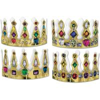 Beistle Printed Jeweled Crowns