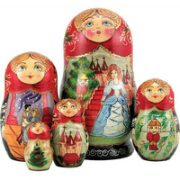 5 Piece Nutcracker Matreshka Nesting Doll Set - 1300942 by G.DeBrekht