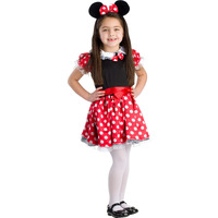 Dress Up America Charming Miss Mouse Costume for Kids - Polka Dot Mini Mouse Dress for Girls