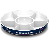 Fremont Die NFL Houston Texans Party Platter, 14.5" Diameter, 14.5" Diameter, White/Team Colors