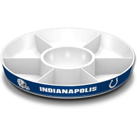 Fremont Die NFL Indianapolis Colts Party Platter, 14.5" Diameter, 14.5" Diameter, White/Team Colors