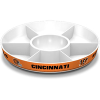 Fremont Die NFL Cincinnati Bengals Party Platter, 14.5" Diameter, 14.5" Diameter, White/Team Colors