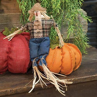 CWI Gifts Primitive Plaid Scarecrow