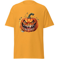 Halloween Smilling Pumpkin Head Classic Fashion T-Shirt Black Size Medium(D0102Hgd4Rv)