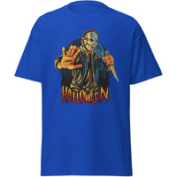 Halloween Jason With Dager Classic Fashion Blue T-Shirt Merchyprint  Size Medium(D0102Hgdn7U)