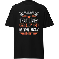 Halloween Here Is The Holy Ghost Spooky T-Shirt Design Merchyprint Black   Size Medium(D0102Hgdkua)