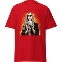 Halloween Evil Witch Halloween Zombie T-Shirt Design Blue  Size Medium(D0102Hgd42Y)