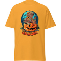 Halloween Pumpkinhead Teddy Bear Blackt-Shirt Merchyprint  Size M(D0102Hgdnza)