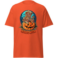 Halloween Pumpkinhead Teddy Bear Blackt-Shirt Merchyprint  Size M(D0102Hgdn87)