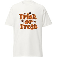 Halloween Trick Or Treat Ghost Merchyprint Design Black  Size Medium(D0102Hgdn3Y)