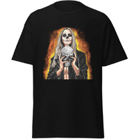 Halloween Evil Witch Halloween Zombie T-Shirt Design Blue  Size Medium(D0102Hgd40Y)