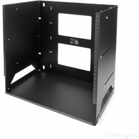 Startech.Com 2-Post 8U Open Frame Wall Mount Network Rack With Built-In Shelf  Wall Mount Data Rack With Adjustable Depth For Av / Computer / It Equipment  Taa Compliant Server Rack (Wallshelf8U)