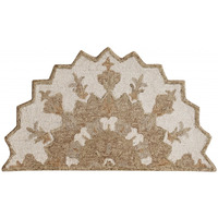 2 X 4 Tan Retro Modern Medallion Hearth Rug