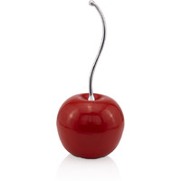 21"" Red And Silver Enamel Cherry Sculpture