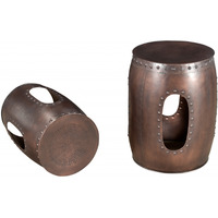 20"" Copper Iron Round End Tables