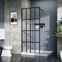 Goodyo 34 X 72 Shower Door Walk-In Black Finish(D0102H71Cc6)