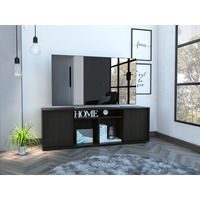 Falmouth Rectangle 3-Shelf Tv Stand Black Wengue(D0102H767H8)