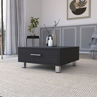 Lombard 1-Drawer Rectangle Coffee Table Black Wengue(D0102H76Xjt)