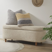 Bailey Boucle Flip Top Storage Bench(D0102H5Sfd8)