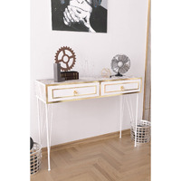 Ardeno Metal Legs Wood Base Console Table(D0102H59Z06)