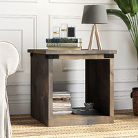 Bridgevine Home 24 Fully Assembled Barnwood Solid Wood Side Table(D0102H5T4Kt)