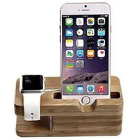 Iphone And Iwatch Docking And Charging Station In Natural Wood(D0102He6U77)