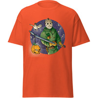 Halloween Jason With Spear Fashion Red T-Shirt Merchyprint  Size M(D0102Hgd48W)